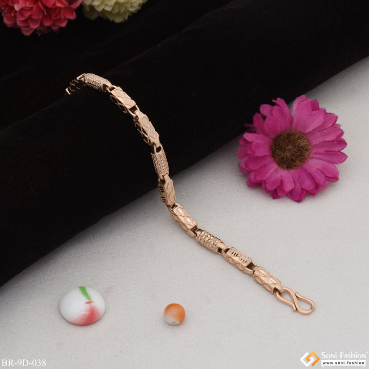 Soni Fashion - bracelet - Charming Design Amazing Design Rose Gold Color Bracelet for Men - Style D038