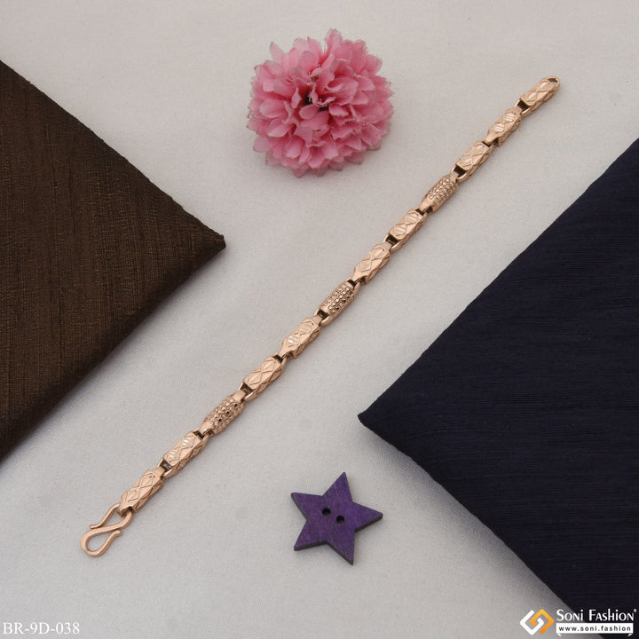 Soni Fashion - bracelet - Charming Design Amazing Design Rose Gold Color Bracelet for Men - Style D038