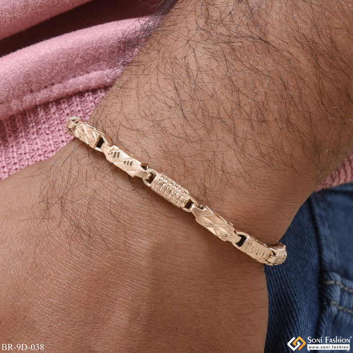 Soni Fashion - bracelet - Charming Design Amazing Design Rose Gold Color Bracelet for Men - Style D038