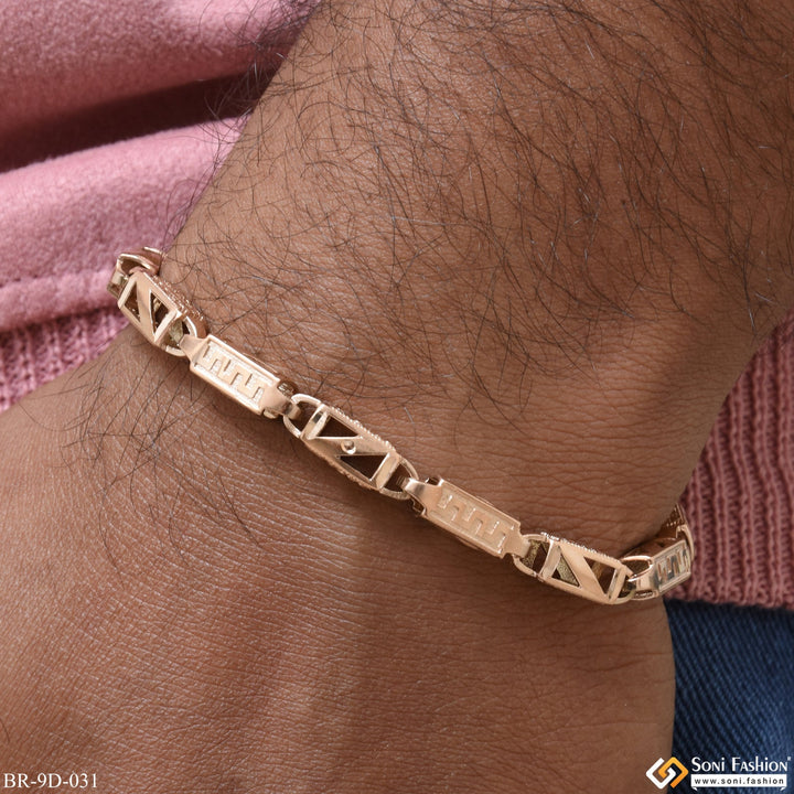 Soni Fashion - bracelet - Chic Design Gorgeous Design Rose Gold Color Bracelet for Men - Style D031