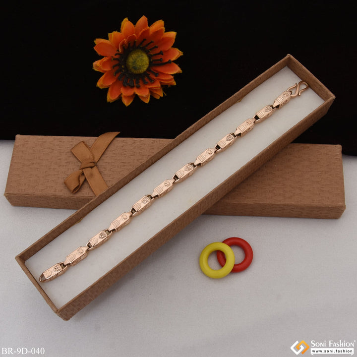 Soni Fashion - bracelet - Elegant Design Funky Design Rose Gold Color Bracelet for Men - Style D040