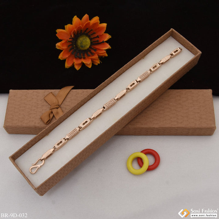 Soni Fashion - bracelet - Fabulous Design Gorgeous Design Rose Gold Color Bracelet for Men - Style D032
