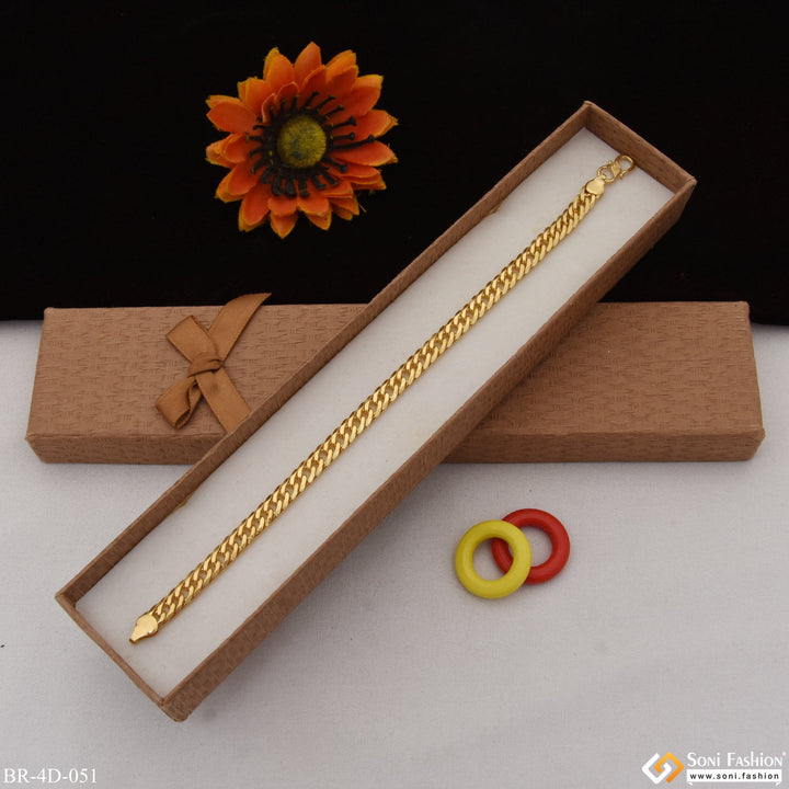 Soni Fashion - bracelet - Link Designer Design Best Quality Gold Plated Bracelet for Men - Style D051