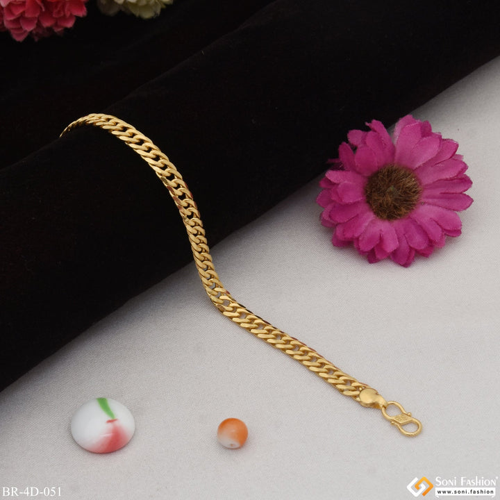 Soni Fashion - bracelet - Link Designer Design Best Quality Gold Plated Bracelet for Men - Style D051