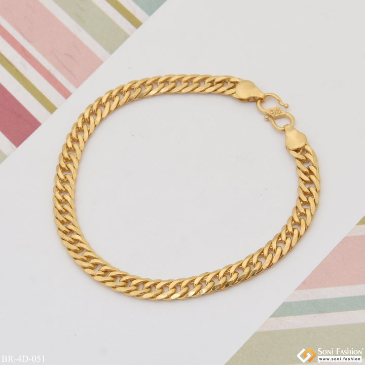 Soni Fashion - bracelet - Link Designer Design Best Quality Gold Plated Bracelet for Men - Style D051