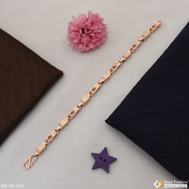 Soni Fashion - bracelet - Lovely Design Amazing Design Rose Gold Color Bracelet for Men - Style D030
