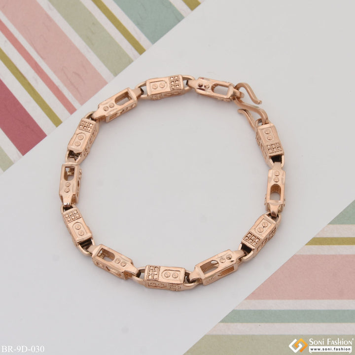Soni Fashion - bracelet - Lovely Design Amazing Design Rose Gold Color Bracelet for Men - Style D030