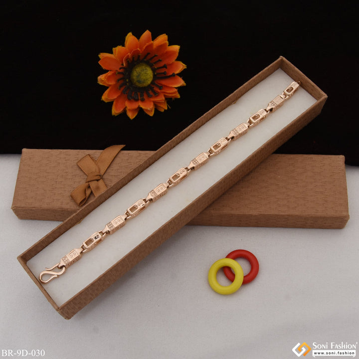 Soni Fashion - bracelet - Lovely Design Amazing Design Rose Gold Color Bracelet for Men - Style D030