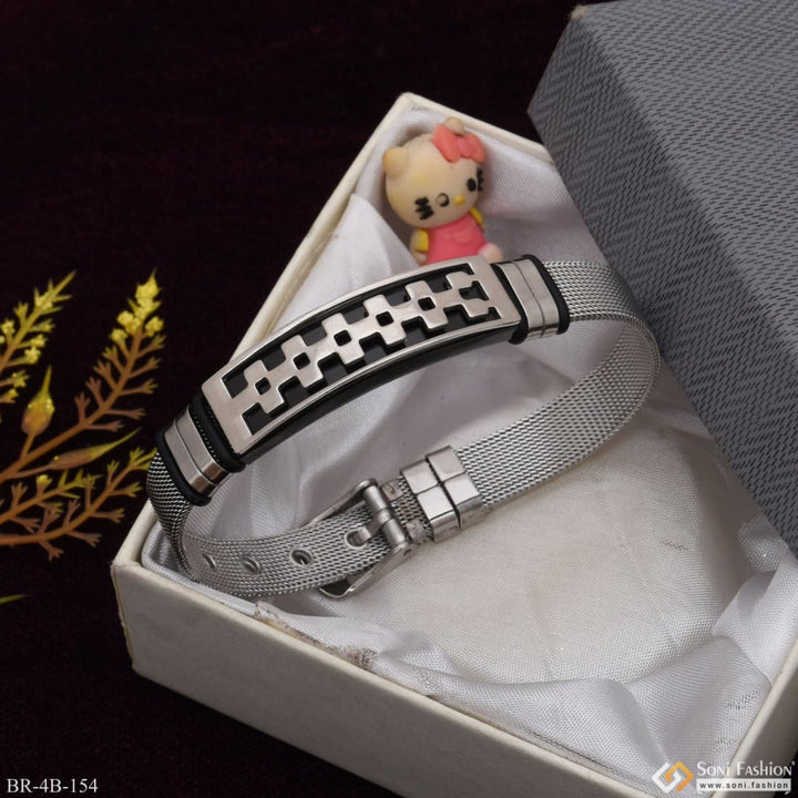 Soni Fashion - bracelet - Silver Watch type Lovely Design High-Quality Bracelet for Men - Style B154