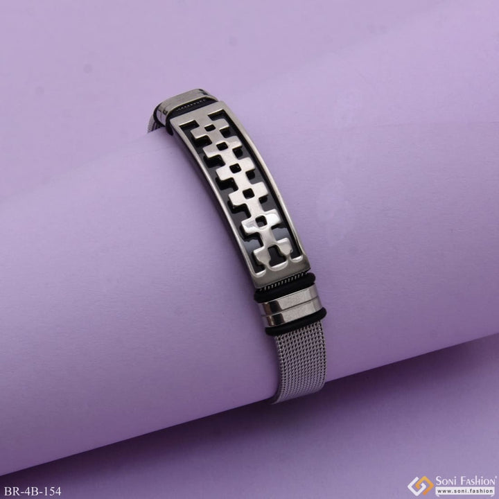 Soni Fashion - bracelet - Silver Watch type Lovely Design High-Quality Bracelet for Men - Style B154