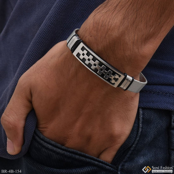 Soni Fashion - bracelet - Silver Watch type Lovely Design High-Quality Bracelet for Men - Style B154