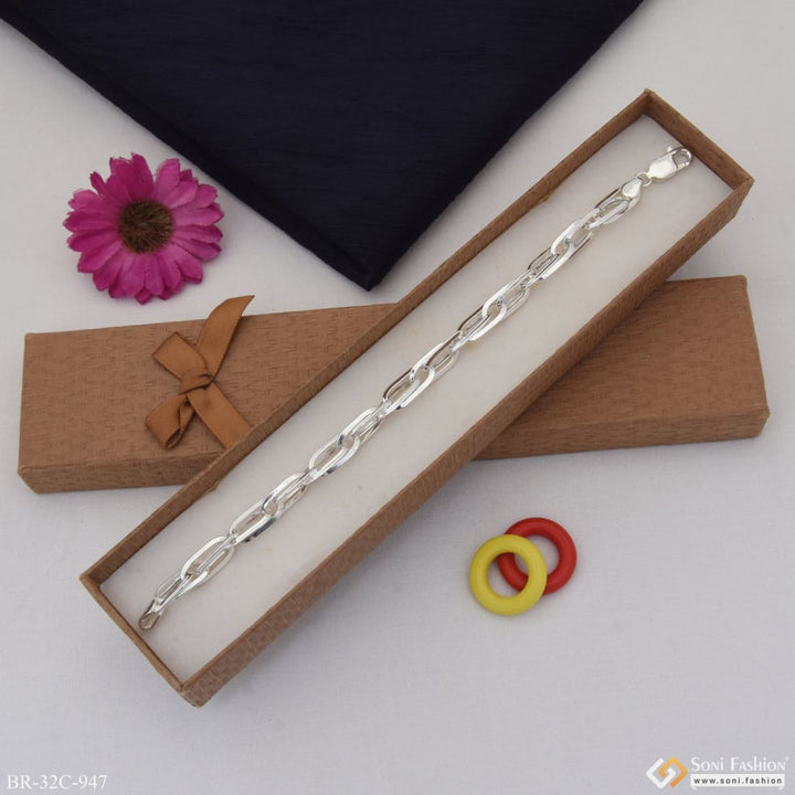 Soni Fashion - bracelet - Sterling Silver Sophisticated Design Bracelet for Men - Style C947