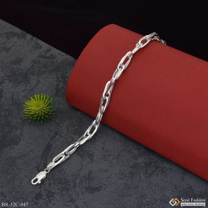 Soni Fashion - bracelet - Sterling Silver Sophisticated Design Bracelet for Men - Style C947