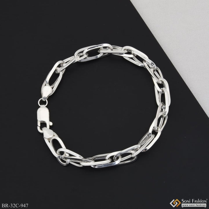Soni Fashion - bracelet - Sterling Silver Sophisticated Design Bracelet for Men - Style C947