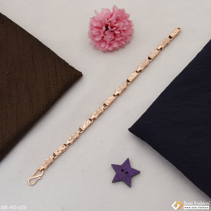 Soni Fashion - bracelet - Trending Design Best Quality Rose Gold Color Bracelet for Men - Style D020