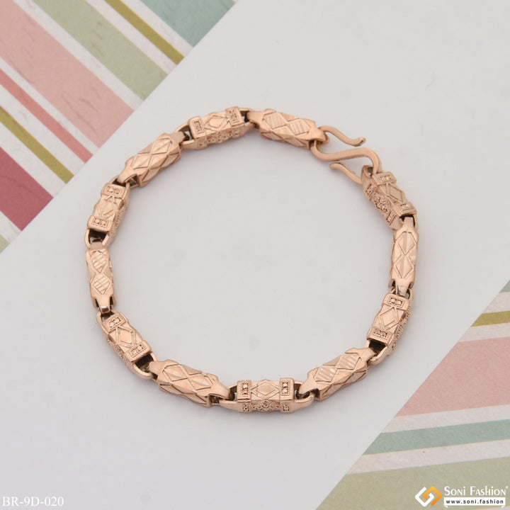 Soni Fashion - bracelet - Trending Design Best Quality Rose Gold Color Bracelet for Men - Style D020