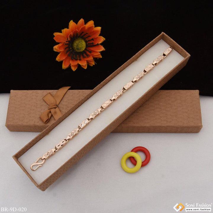 Soni Fashion - bracelet - Trending Design Best Quality Rose Gold Color Bracelet for Men - Style D020