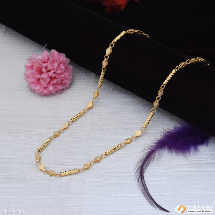 1 Gram Gold Plated 2 In 1 Pipe Chain for Men - Style E186 – Soni Fashion