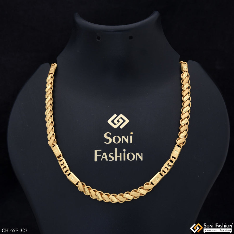 Soni Fashion - chain - 1 Gram Gold Plated 20 Inch Matte Kohli Nawabi Charm Chain for Men - Style E327