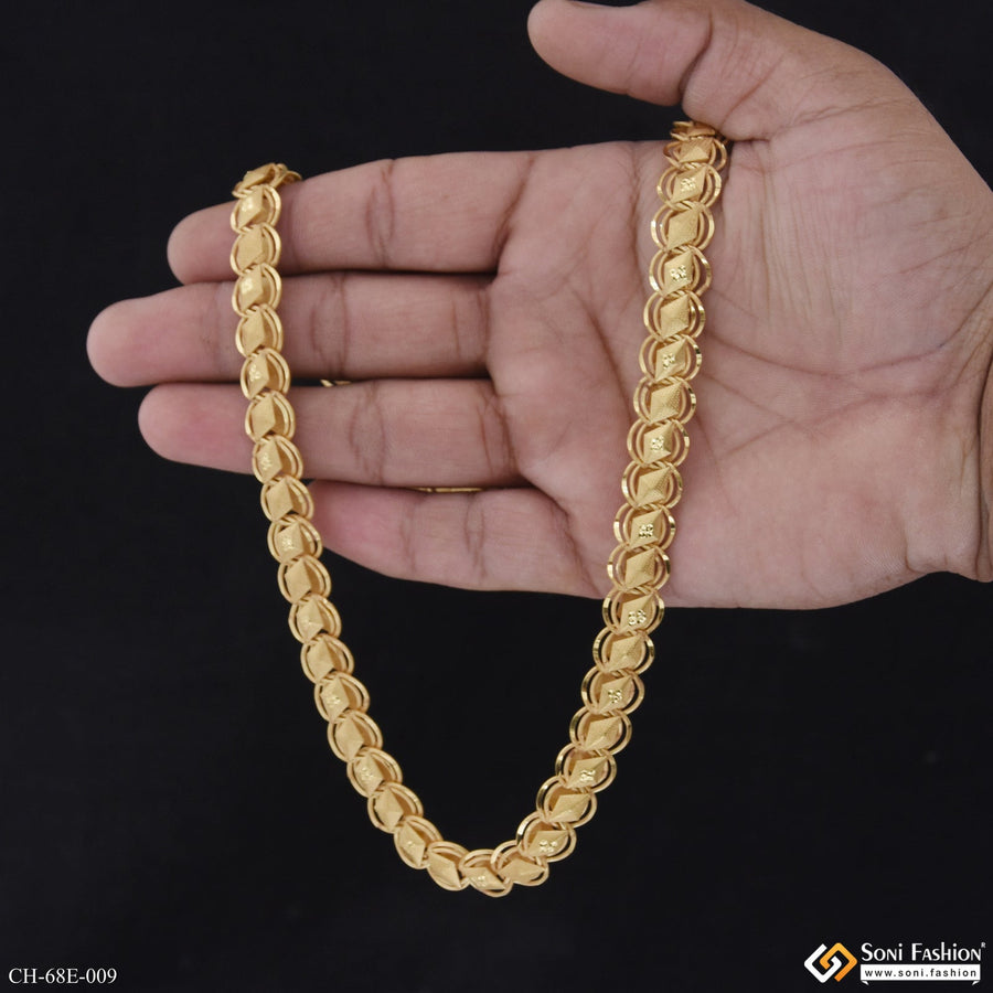 Soni Fashion - chain - 1 Gram Gold Plated 21 Inch Premium Matte Kohli Chain for Men | Royal - Style E009