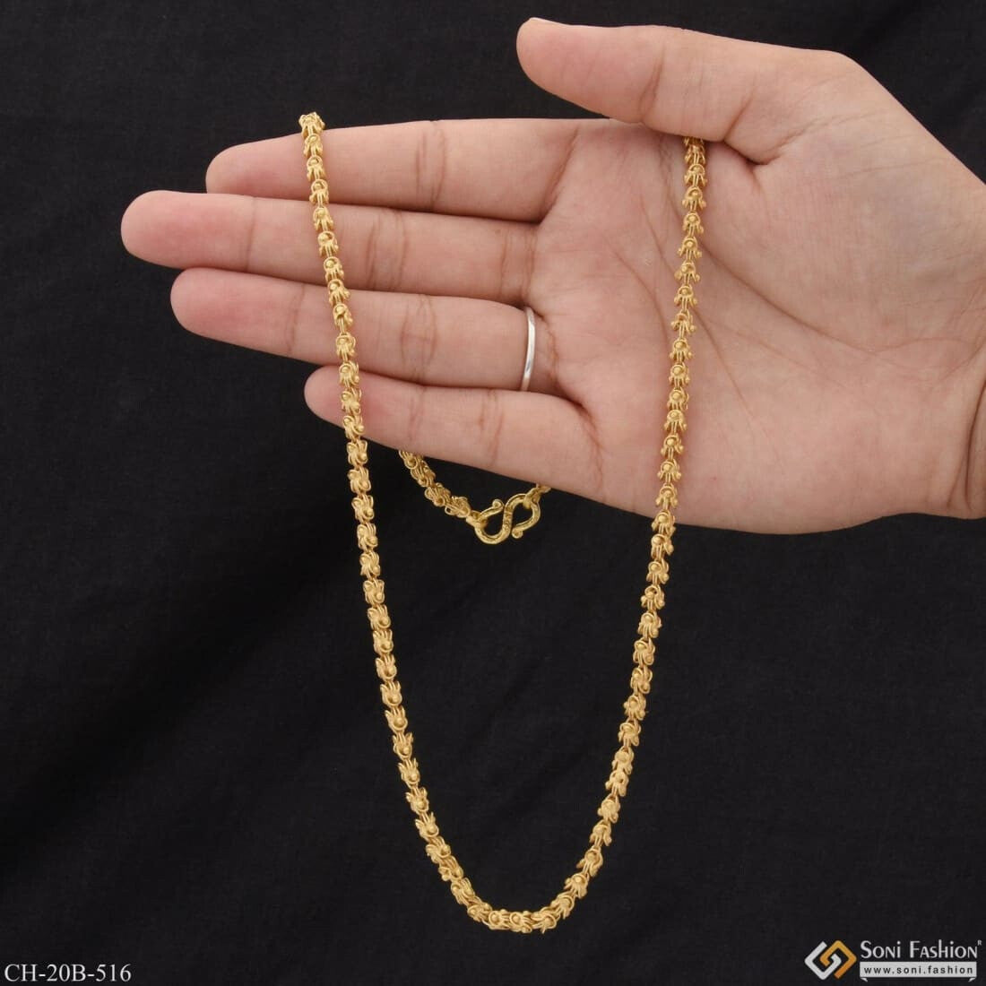 1 Gram Gold Plated Chic Design Gajri Chain for Men - Style B516 – Soni ...
