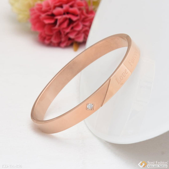 Soni Fashion - kada - Love Forever Stunning Design Superior Quality Rose Gold Kada For Men - Style A856
