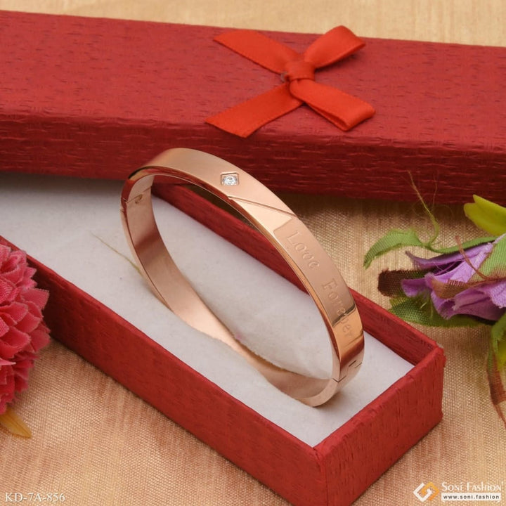 Soni Fashion - kada - Love Forever Stunning Design Superior Quality Rose Gold Kada For Men - Style A856