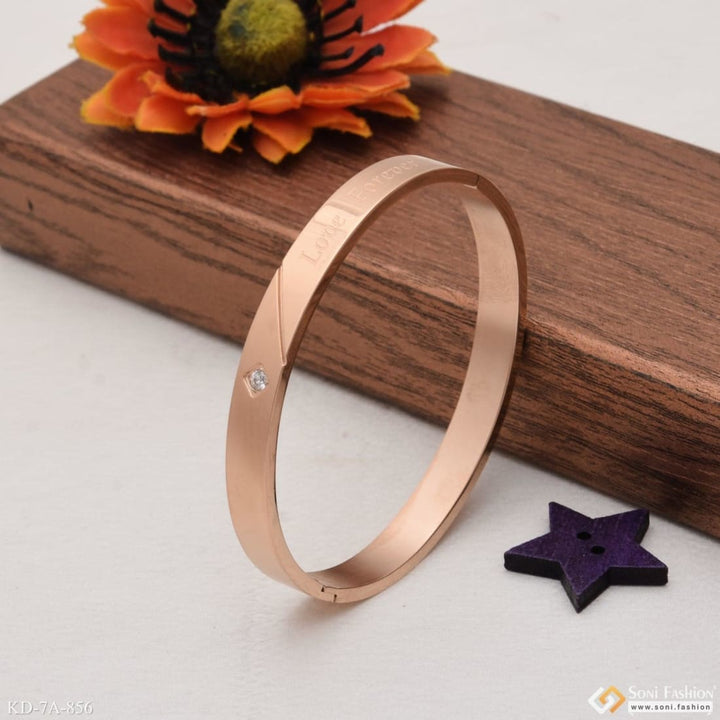 Soni Fashion - kada - Love Forever Stunning Design Superior Quality Rose Gold Kada For Men - Style A856