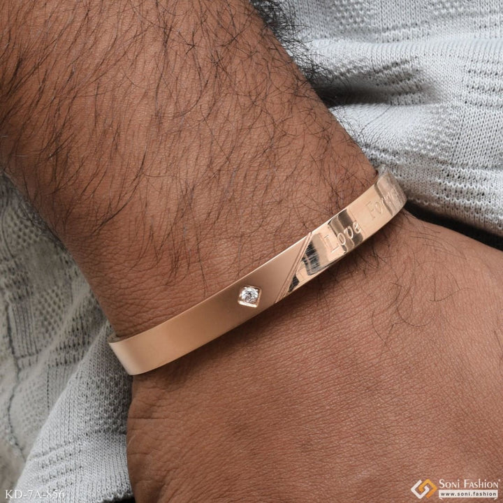 Soni Fashion - kada - Love Forever Stunning Design Superior Quality Rose Gold Kada For Men - Style A856