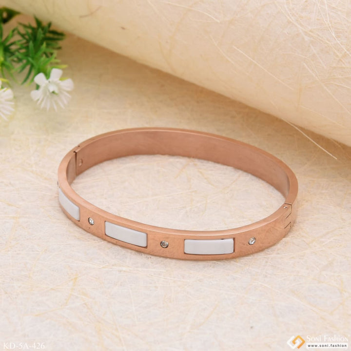 Soni Fashion - kada - Sparkling Design Superior Quality with Diamond Rose Gold Kada - Style A426