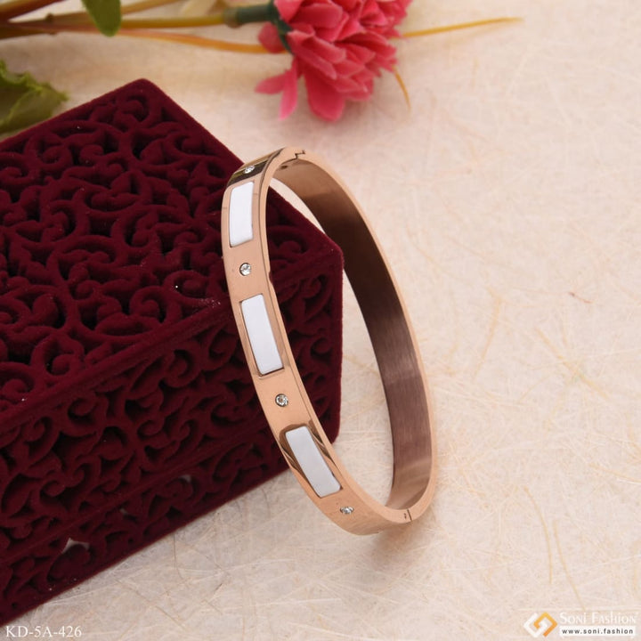Soni Fashion - kada - Sparkling Design Superior Quality with Diamond Rose Gold Kada - Style A426
