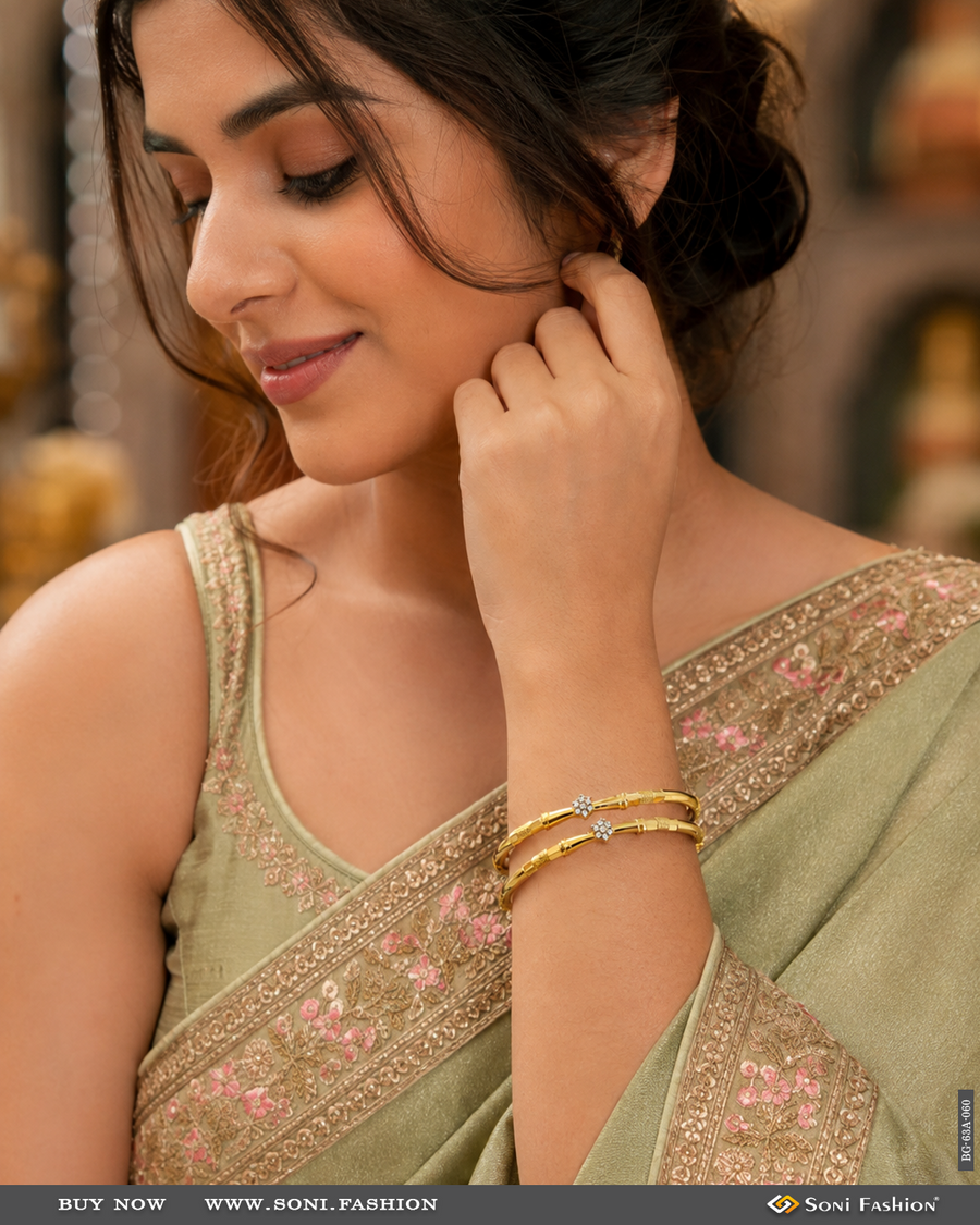 Soni Fashion - Ladies Bangles - 1 Gram Gold Plated Dazzling Design Bangles for Ladies