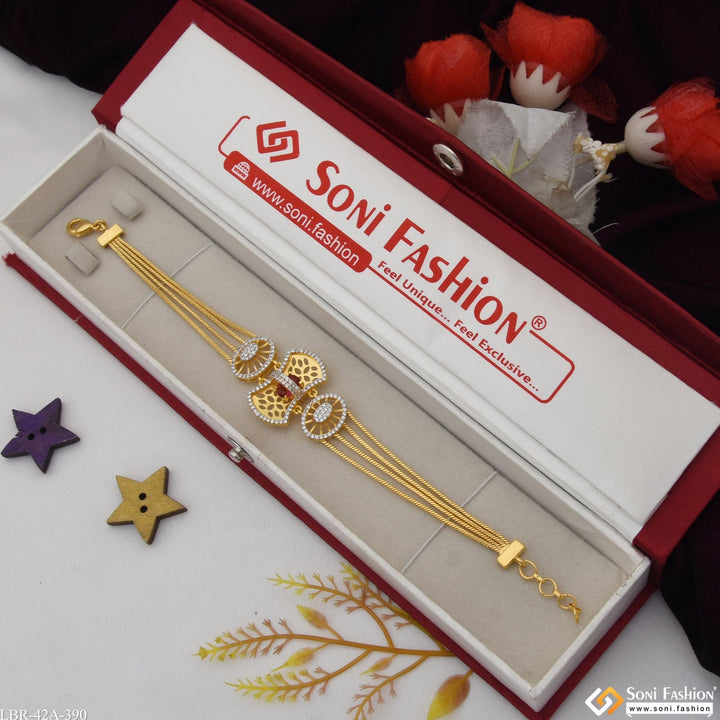 Soni Fashion - Ladies Bracelet - 1 Gram Gold Plated Finely Detailed Bracelet for Ladies - Style A390