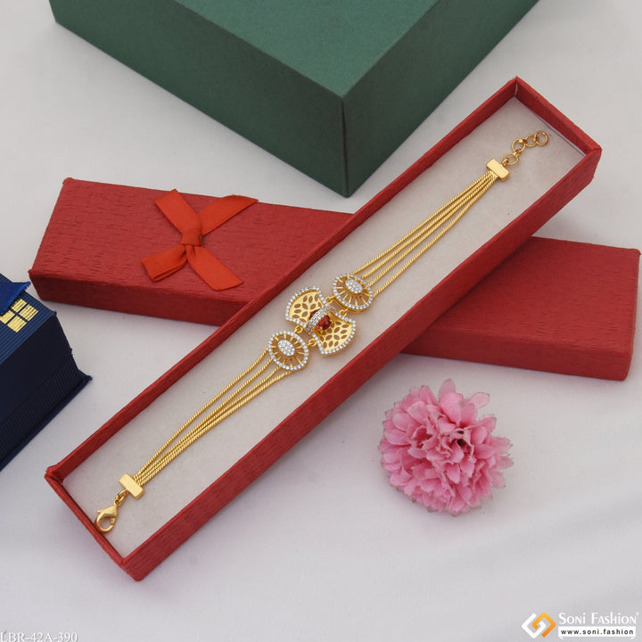 Soni Fashion - Ladies Bracelet - 1 Gram Gold Plated Finely Detailed Bracelet for Ladies - Style A390