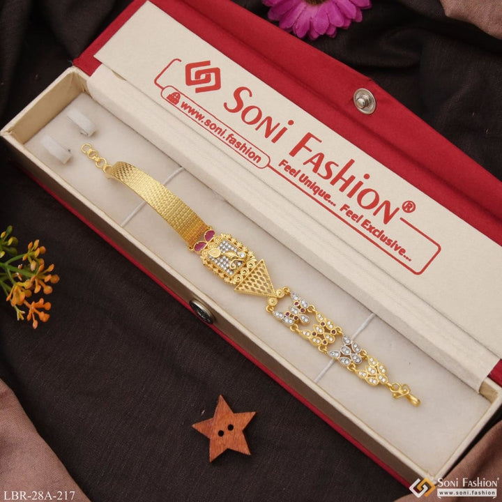 Soni Fashion - Ladies Bracelet - 1 Gram Gold Plated With Diamond Sparkling Design Bracelet For Ladies - Style A217