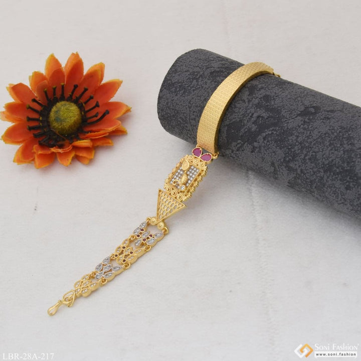 Soni Fashion - Ladies Bracelet - 1 Gram Gold Plated With Diamond Sparkling Design Bracelet For Ladies - Style A217