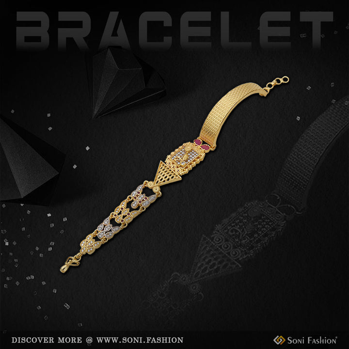 Soni Fashion - Ladies Bracelet - 1 Gram Gold Plated With Diamond Sparkling Design Bracelet For Ladies - Style A217