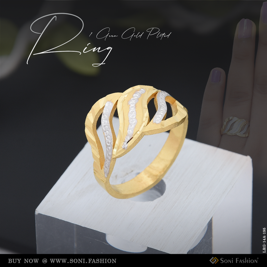 Soni Fashion - Ladies Ring - 1 Gram Gold Plated Ring for Women | Classic Festive Wear Fashion Ring - Style A195