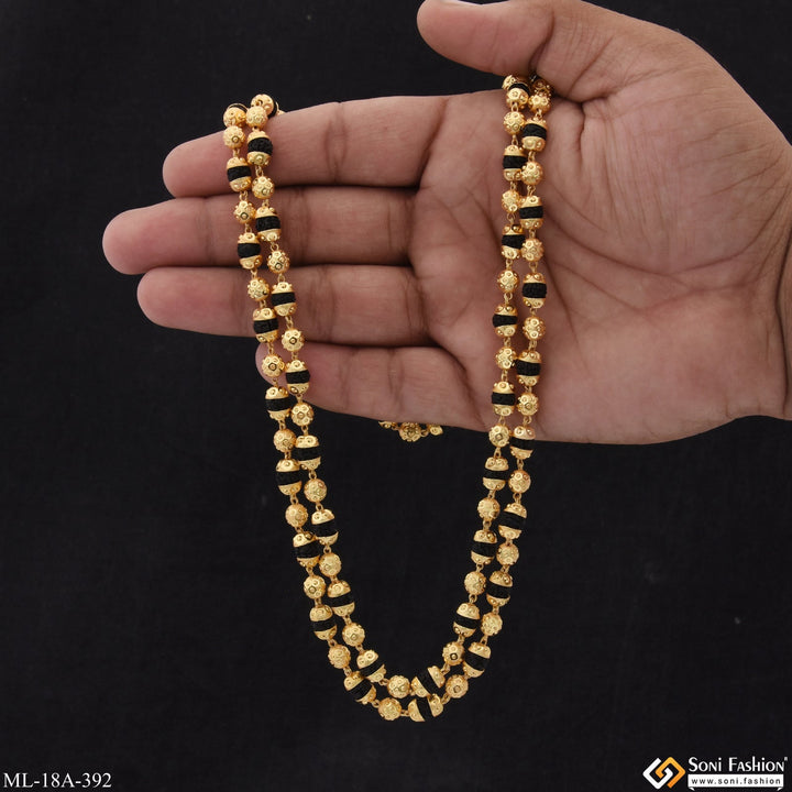 Soni Fashion - mala - 2 Line Attention-Getting Design Rudraksha Mala for Men - Style A392