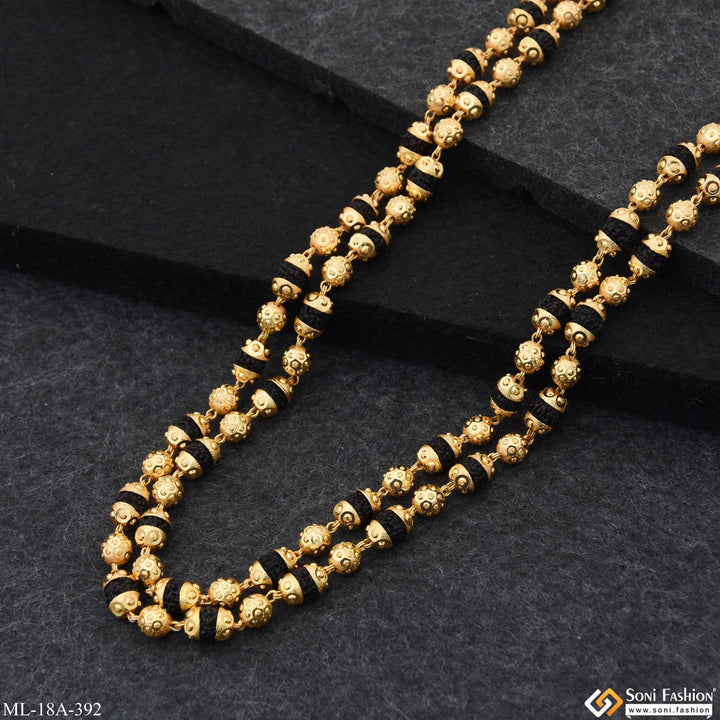 Soni Fashion - mala - 2 Line Attention-Getting Design Rudraksha Mala for Men - Style A392
