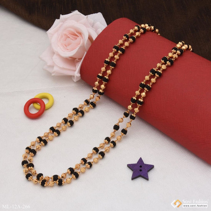 Soni Fashion - mala - Casual Design Premium-Grade Quality Gold Plated Mala for Men - Style A266