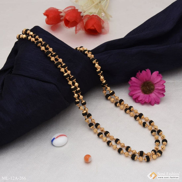 Soni Fashion - mala - Casual Design Premium-Grade Quality Gold Plated Mala for Men - Style A266