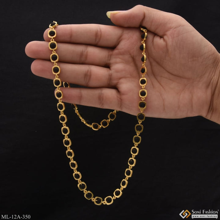Soni Fashion - mala - Superior Quality High-Class Design Gold Plated Rudraksha Mala for Men - Style A350