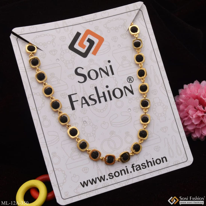 Soni Fashion - mala - Superior Quality High-Class Design Gold Plated Rudraksha Mala for Men - Style A350