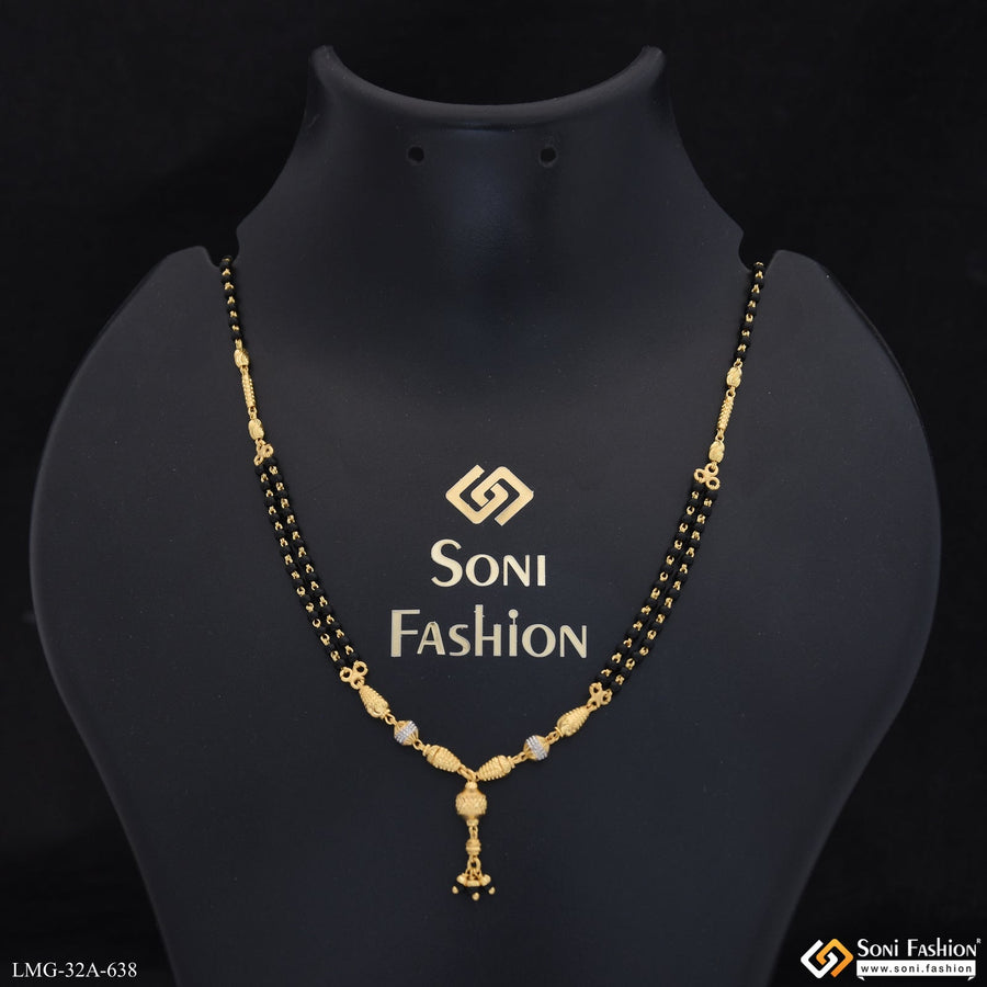 Soni Fashion - Mangalsutra - 1 Gram Gold Plated Short Mangalsutra for Women | Office Wear Jewellery - Style A638