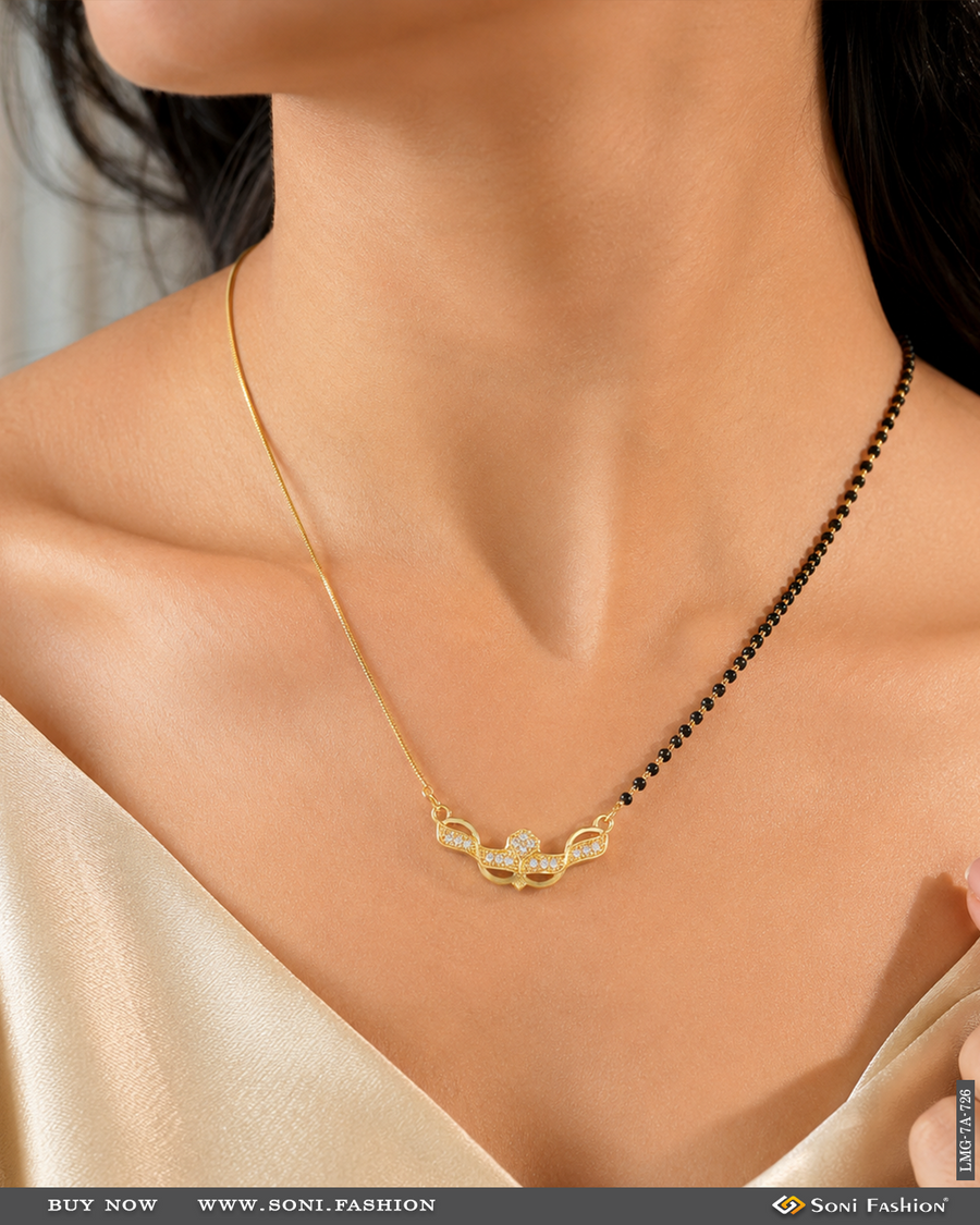 Soni Fashion - Mangalsutra - Gold Plated 1 Line Long Mangalsutra for Women | Gift Fashion Jewellery - Style A726
