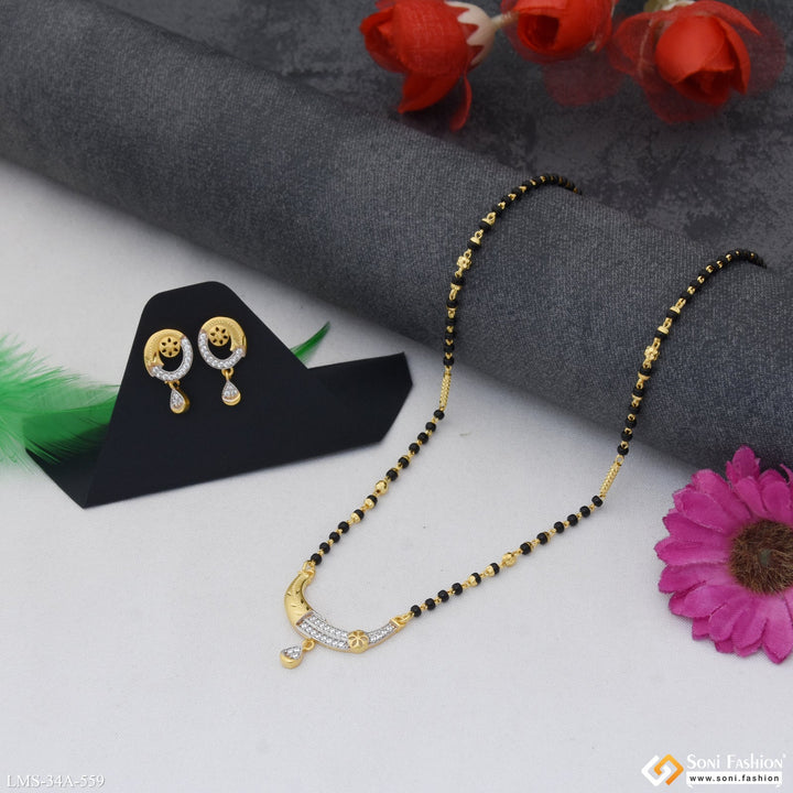 Soni Fashion - Mangalsutra Set - 1 Gram Gold Plated Casual Design Mangalsutra Set for Women - Style A559