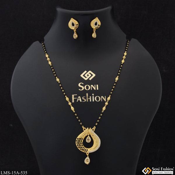 Soni Fashion - Mangalsutra Set - Exclusive Design Gold Plated Mangalsutra Set for Women - Style A535