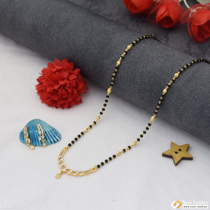 Soni Fashion - Mangalsutra Set - Fancy Design Gold Plated Mangalsutra Set for Women - Style A551