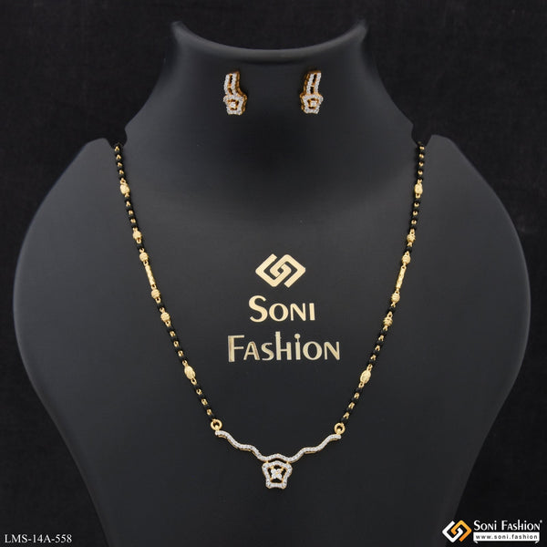 Soni Fashion - Mangalsutra Set - Glamorous Design Gold Plated Mangalsutra Set for Women - Style A558